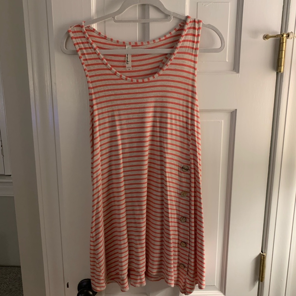 Orange and Cream Striped Razorback Tank